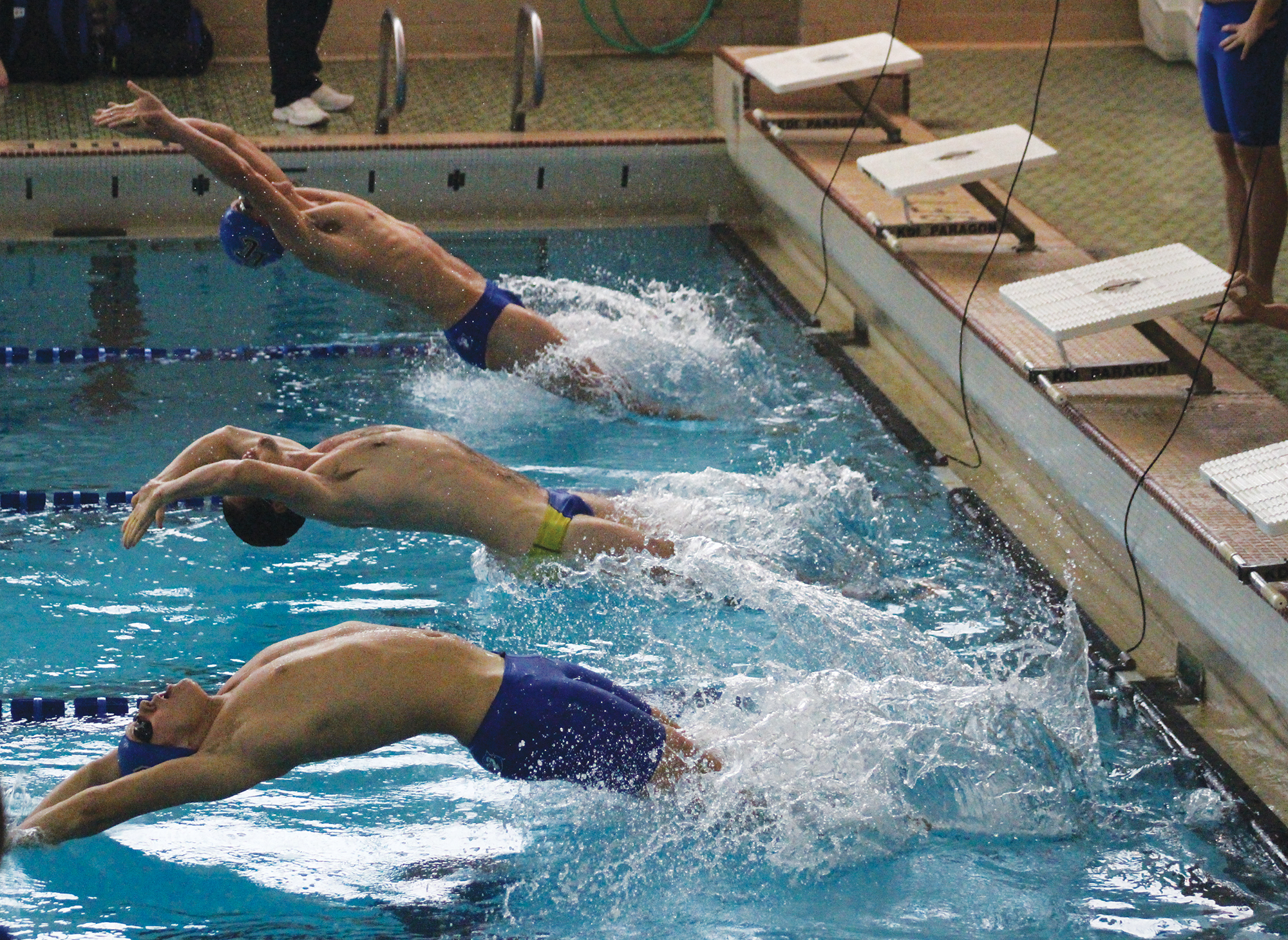 Swim team edges out Goucher in first meet of the season
