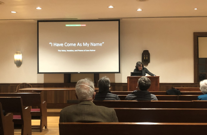Speaker presents the poetry of Jane Rohrer at the Young Center