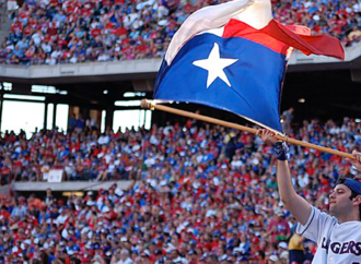Texas Rangers hang first World Series banner in franchise history