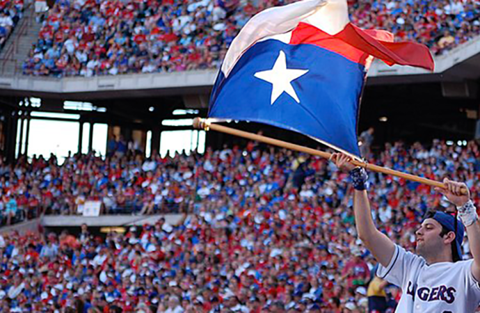 Texas Rangers hang first World Series banner in franchise history