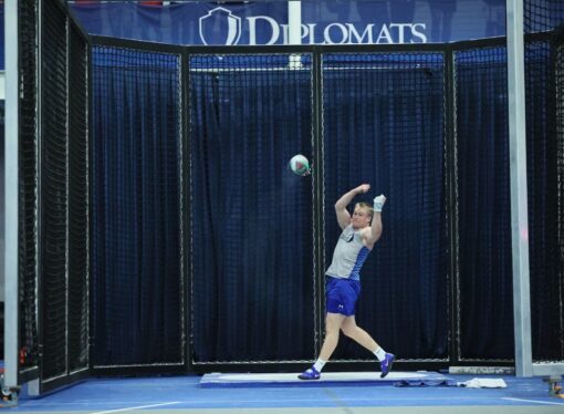 Shot putter steps into the circle for first time, sets records