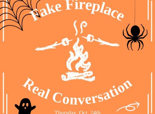 Friendship by Firelight: Fake Fireplace Feature