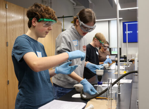 High school students conduct experiments at Chem-a-thon