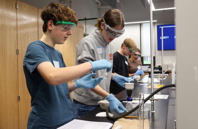 High school students conduct experiments at Chem-a-thon