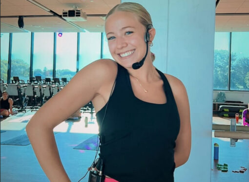 Etown college student fitness instructor introduces Pilates class