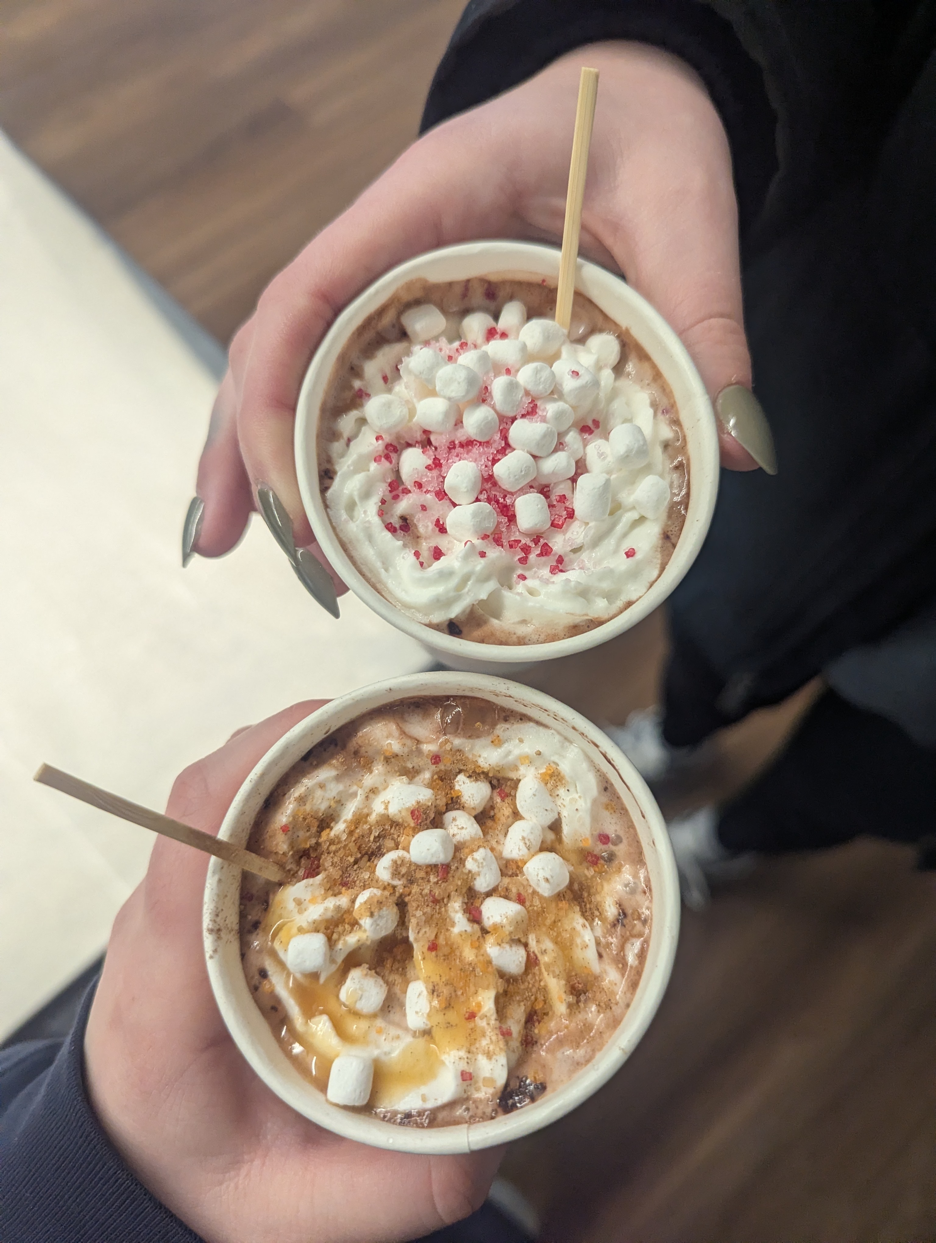 National Hot Chocolate Day: students enjoy hot cocoa at the Demo Kitchen