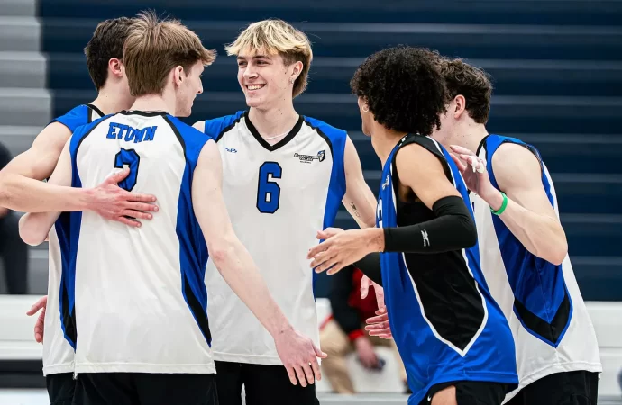 Elizabethtown College men’s volleyball brings out the brooms against Cairn