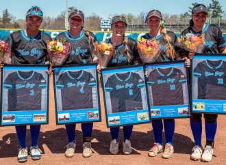 Softball splits series with Juniata on senior day