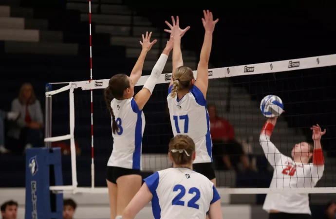 Women’s volleyball carries momentum into Landmark play with sweep over Lancaster Bible College